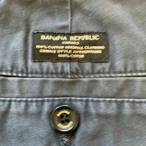 Banana Republic Emerson Chino  Pants 100% Cotton Dark Blue EUC - Picture 9 of 14